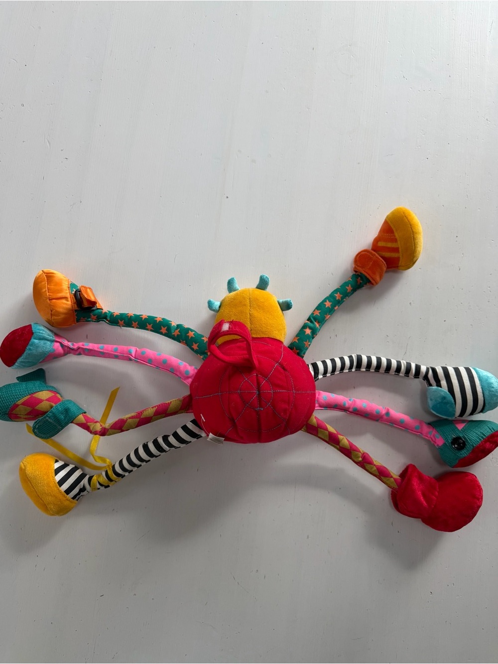 Jellycat Sam Spider 18” Plush Baby Toy Crinkle Chime Stroller Tether - Picture 7 of 8